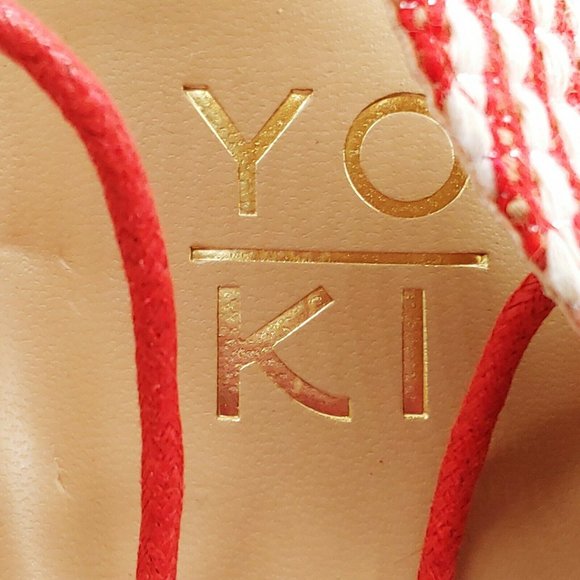 Yoki Nolan 30 Fabric Lace Up High Heel Sandal NEW - Picture 8 of 9